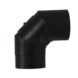 Stove pipe 90° bend 5" with door