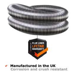 Chimney Flue Liner - 316L - 4 inch;  per meter 