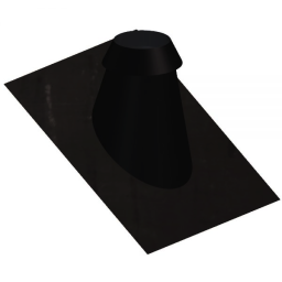 Roof Flashing Lead Base (25° to 45°) Black with Black Storm Collar