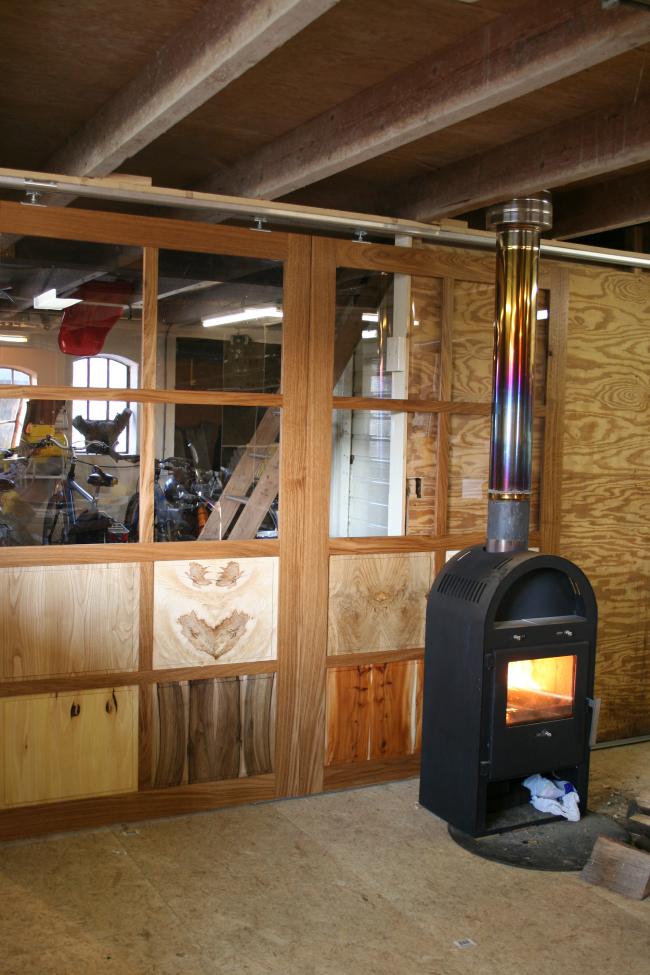 Straight Stainless Steel Flue kit for Garden House or Shed