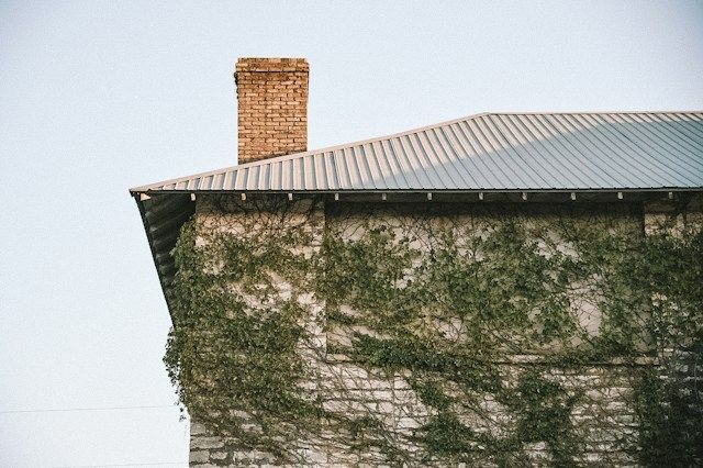 chimney on the roof