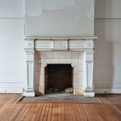 empty fireplace