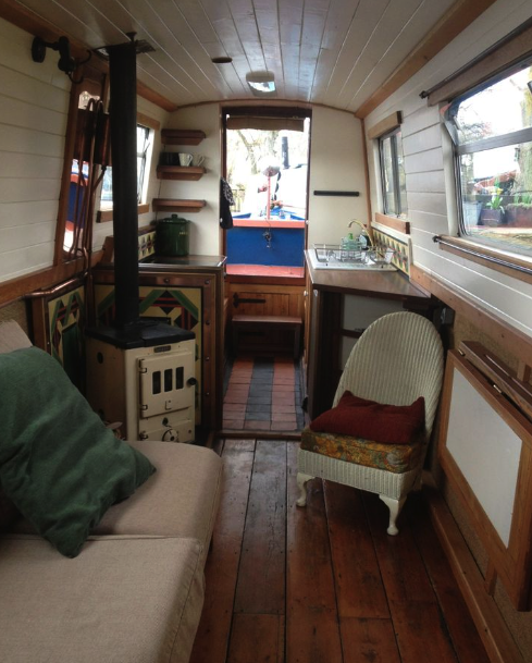 Flue for canal Boat