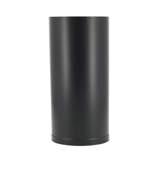 12" Long Double Wall Black Stove Pipe