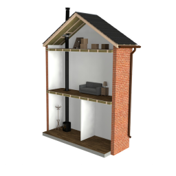 Flue Kit through the House
