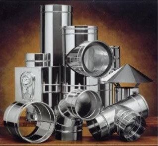Complete chimney kit for wood stove